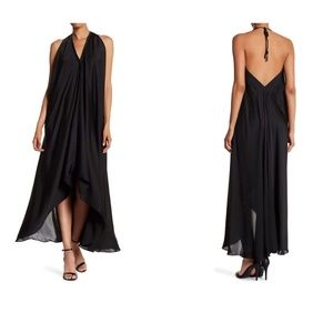 Shahida Parides Versatile Halter Style Caviar Black Convertible Maxi NWT